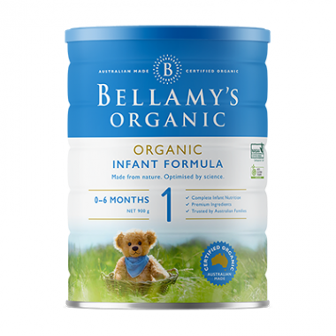 Bellamy’s（ベラミーズ）オーガニック粉ミルク ステップ1（0～6カ月）大缶 900g