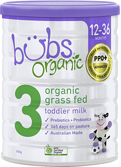 Bubs（バブズ）オーガニック フォローアップミルク ステップ3（1歳～3 