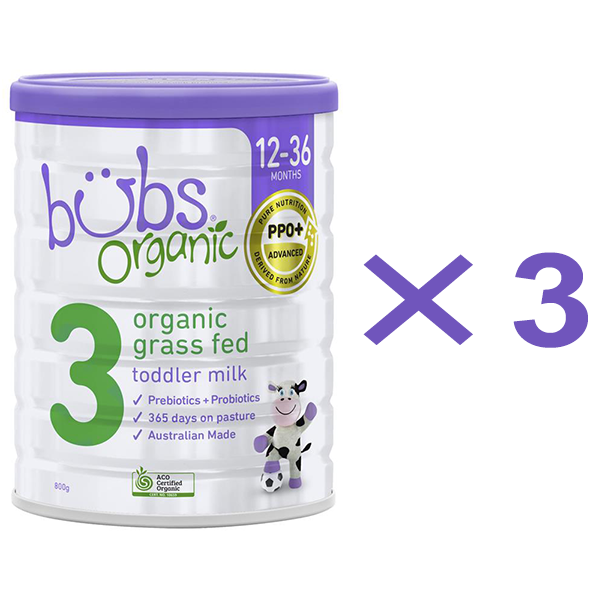 Bubs（バブズ）オーガニック フォローアップミルク ステップ3（1歳～3歳）大缶 800g グラスフェッド