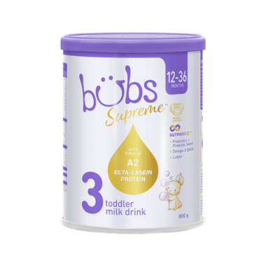 Bubs（バブズ） Supreme（シュプリーム） A2 粉ミルク ステップ3 (1歳～3歳) 大缶 800g