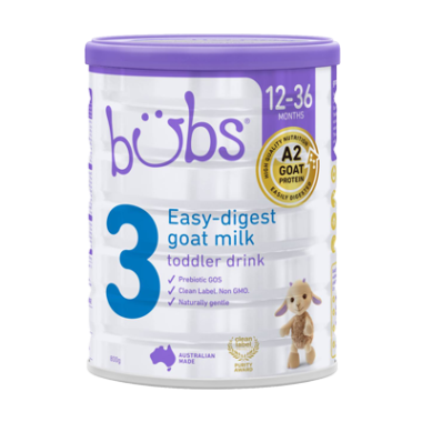 Bubs（バブズ）ヤギ・ゴートミルク ステップ3（1歳～3歳）大缶 800g 山羊乳 A2ミルク