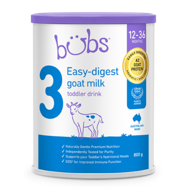 Bubs（バブズ）ヤギ・ゴートミルク ステップ3（1歳～3歳）大缶 800g 山羊乳 A2ミルク