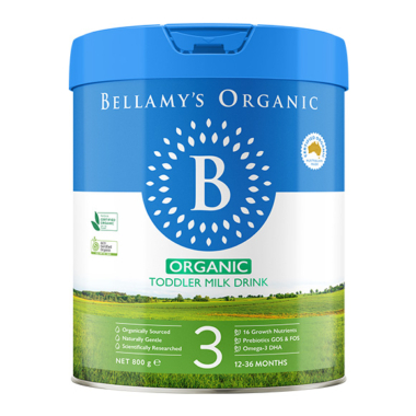 Bellamy’s（ベラミーズ）オーガニック フォローアップミルク ステップ3（1歳～3歳）大缶 800g