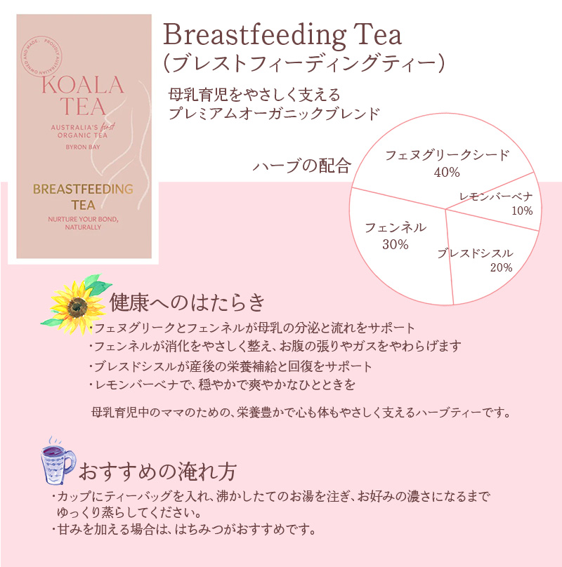 母乳育児をやさしく支えるプレミアムオーガニックブレンド