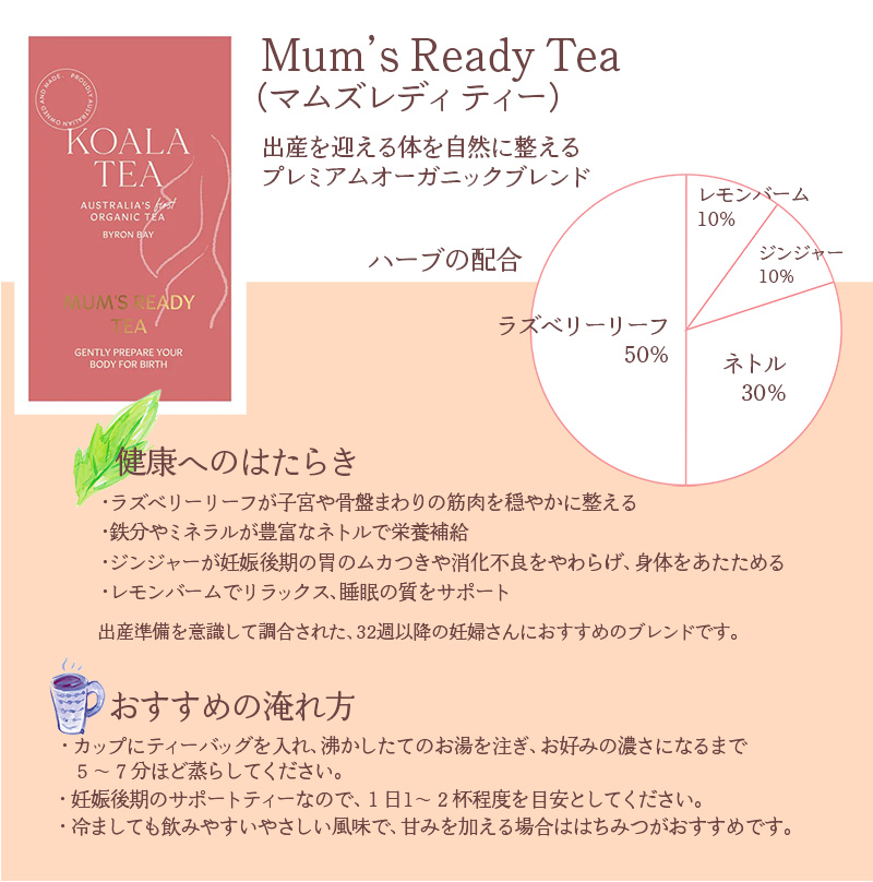 出産準備のためのプレミアムオーガニックブレンド